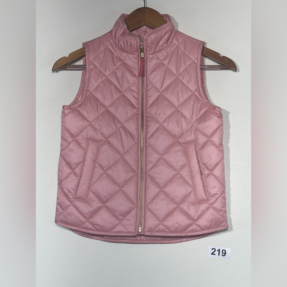 NWT Crewcuts Light Pink‎ Quilted Vest Size S Girls
